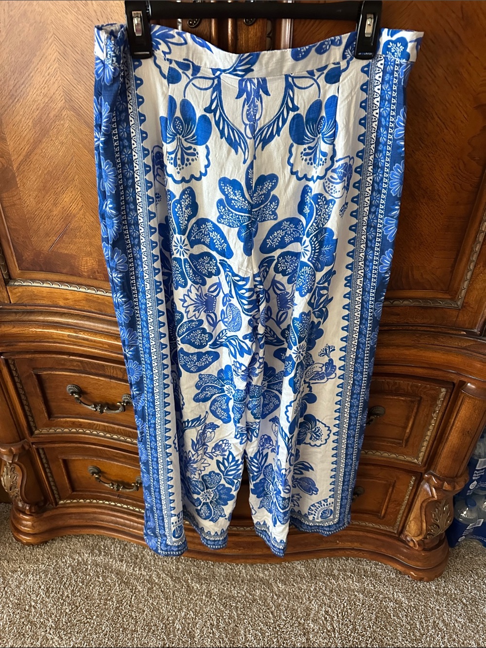 Blue and White Floral Maxi Skirt - Women - Picture 2 of 4
